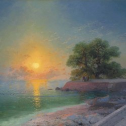 Promenade at sunset
